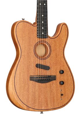 Fender American Acoustasonic Telecaster Guitar Natural with Bag
